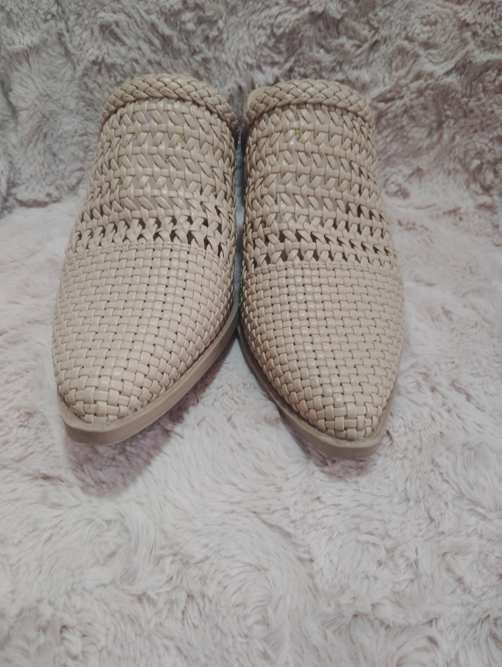Seven Dials, Quinton Block Heel Woven Pointed-Toe Mules. Size 7.5 - Picture 3 of 8
